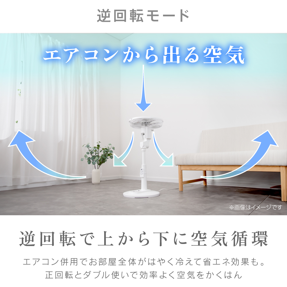 ゼピール DCリビング扇風機　ZFL-D4AEC-W