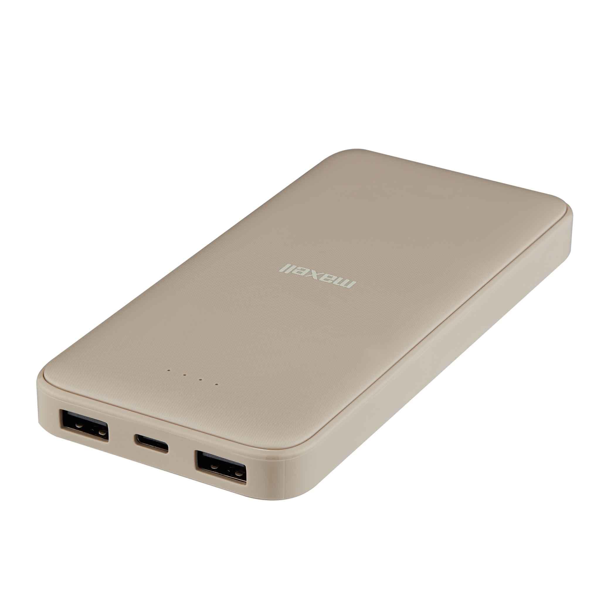 マクセル Maxell USB Type-C対応モバイルバッテリー 10000mAh 薄型コンパクト ベージュ MPC-CE10000BE