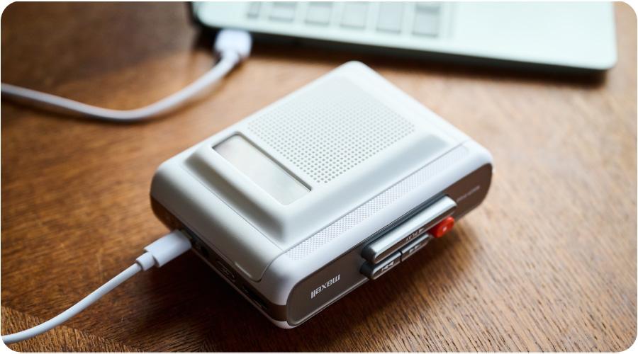 maxell スピーカー付きBluetooth対応ポータブルカセットプレーヤー MXCP-P100SWH