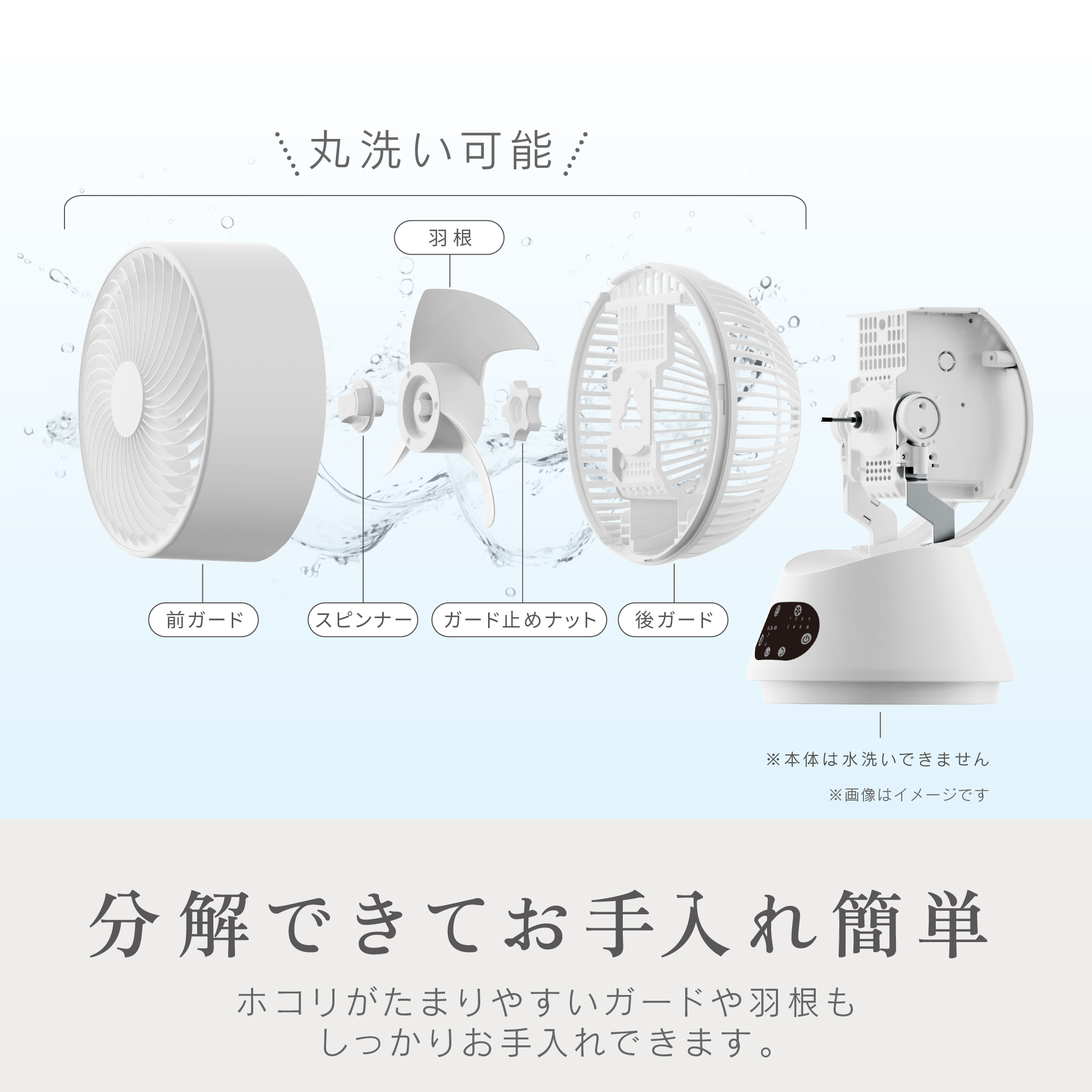  ゼピール DCサーキュレーター ZSL-D4DC-W