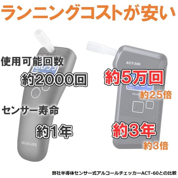 DEARLIFE 燃料電池式 長寿命 5万回測定可能 アルコールチェッカー ACT-200