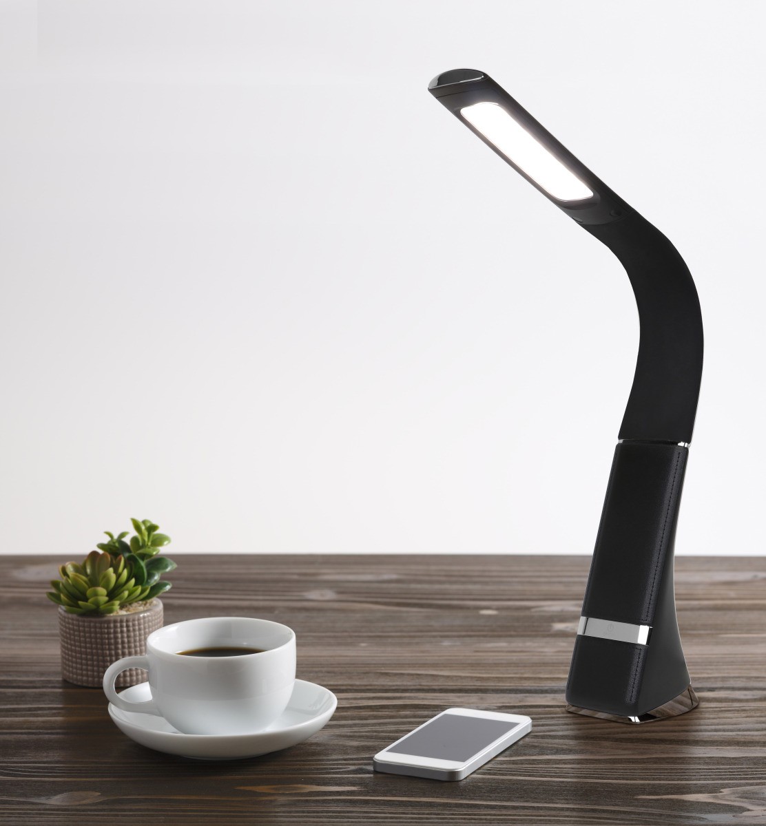 ゼピール LEDスタンドライト USB・AC 2WAY電源 DLS-H1008-BK