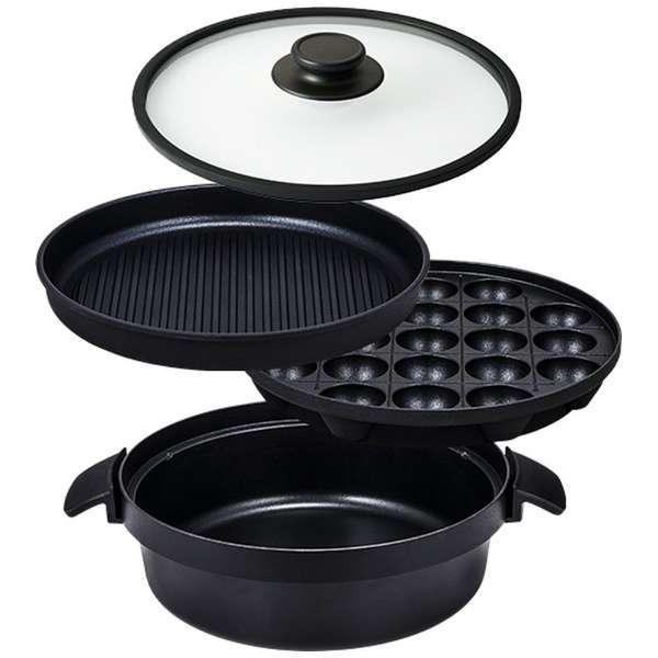 テスコム テーブルクッキングポット ブラック プレート3枚 TGP70A(K)