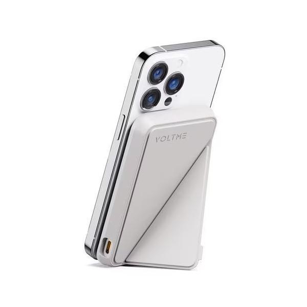 ボルトミー VOLTME MagSafe対応 7.5W ワイヤレス充電モバイルバッテリー 5000mAh ケーブル付属(グレー)MagPak 5K B3019