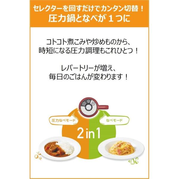 ティファール 圧力鍋 4.2L IH対応 2~4人用 クリプソ ミニット デュオ ルージュ 4.2L P4704231