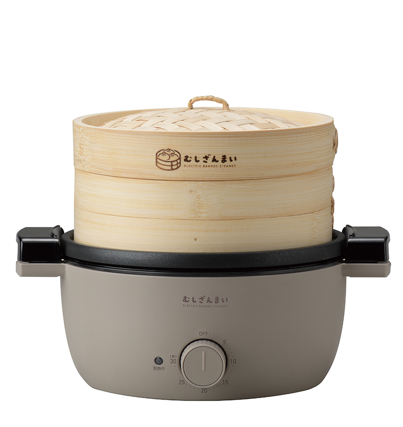アピックス 電気せいろ蒸し器 むしざんまい AMZ-450(GY)