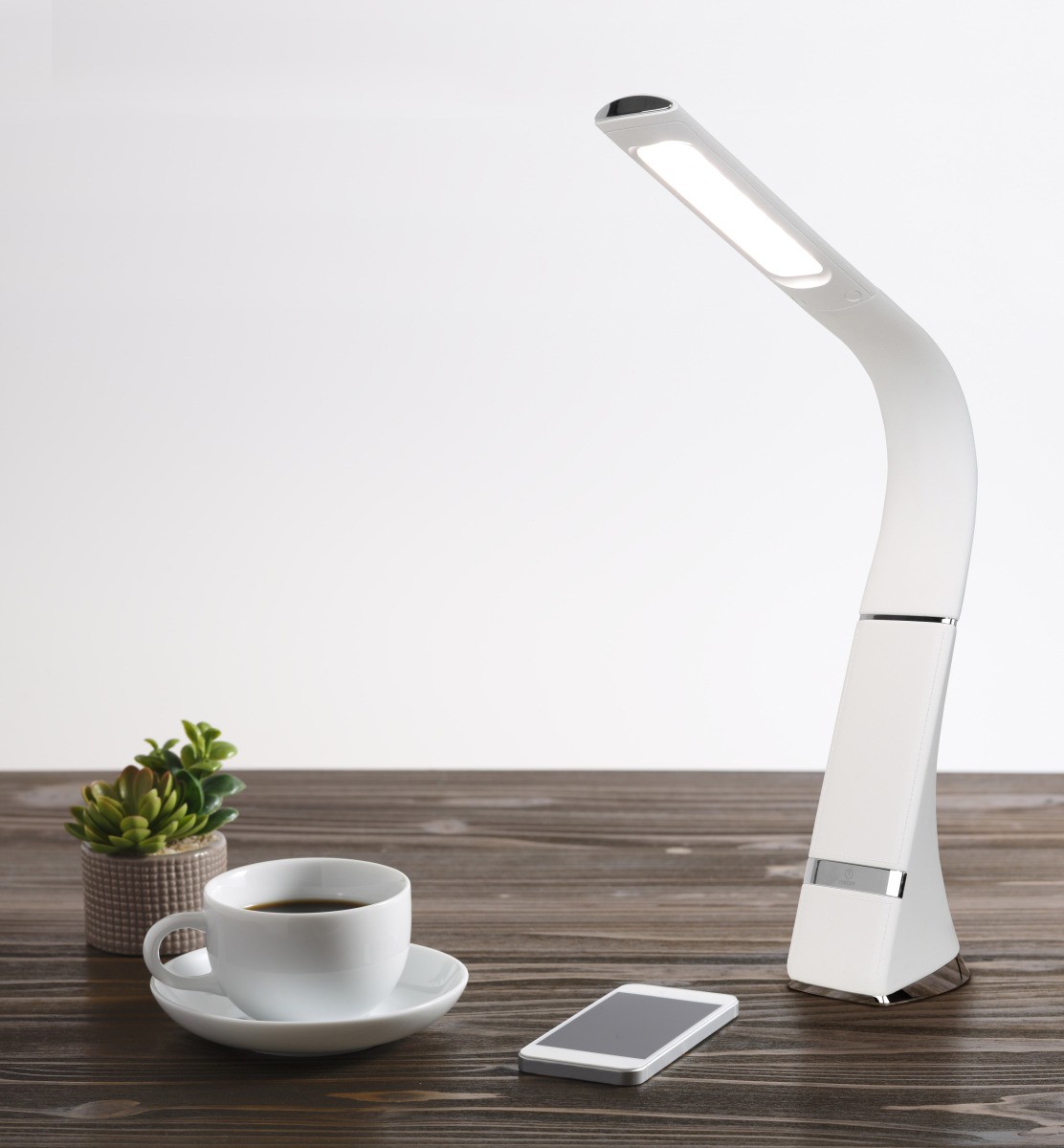 ゼピール LEDスタンドライト USB・AC 2WAY電源 DLS-H1008-WH