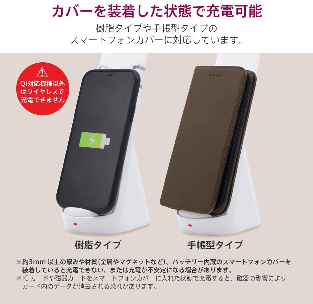 訳あり 箱不良 ゼピール ワイヤレス充電機能付 LEDスタンドライト ホワイト DQL-H1021-WH