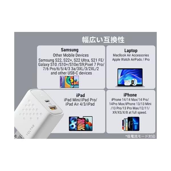 ボルトミー VOLTME USB急速充電器 Revo 35 Duo A+C 35W USB-C×1/USB-A×1 折りたたみ式プラグ ホワイト V2140
