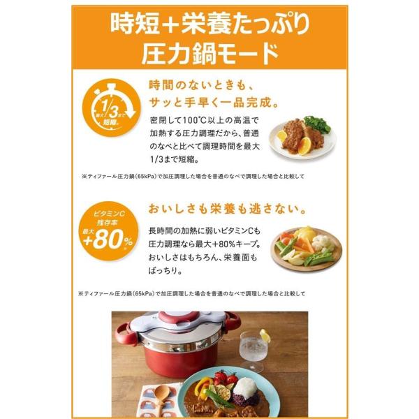 ティファール 圧力鍋 4.2L IH対応 2~4人用 クリプソ ミニット デュオ ルージュ 4.2L P4704231