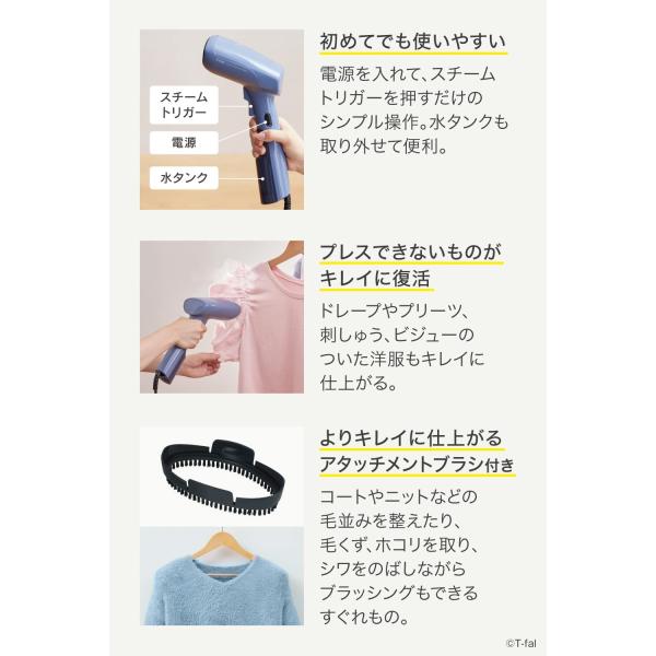 ティファール 衣類スチーマー アクセススチーム ファースト ブルーソルト DT6101J0