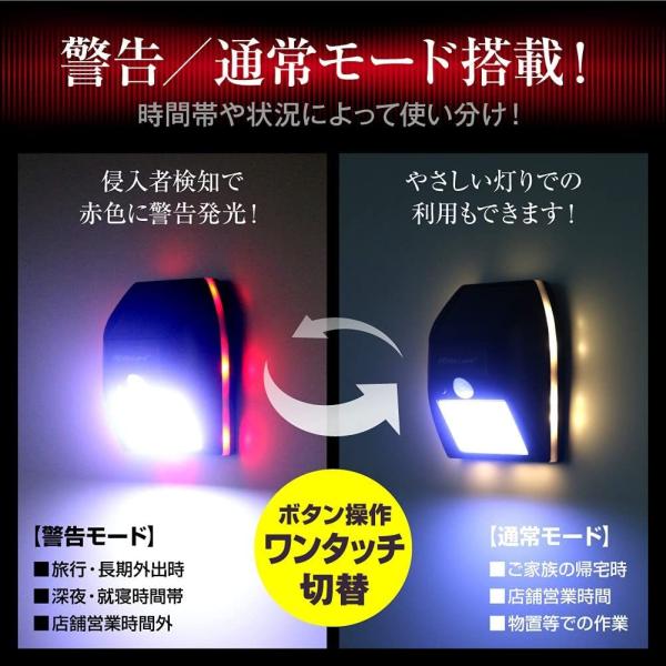 オンロード OnLord 御庭番 フラッシュ警告灯 人感センサー付 ソーラー センサーライト OL-306B