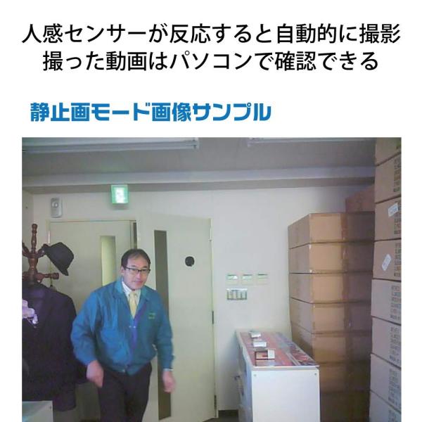 リーベックス microSDカード録画式センサーカメラ ブラック SD1000