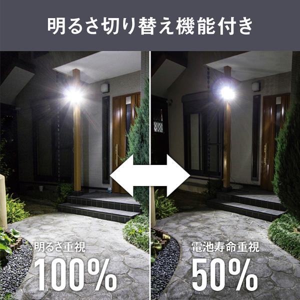 ムサシ5W×2灯 フリーアーム式 LEDソーラーセンサーライト S-220L