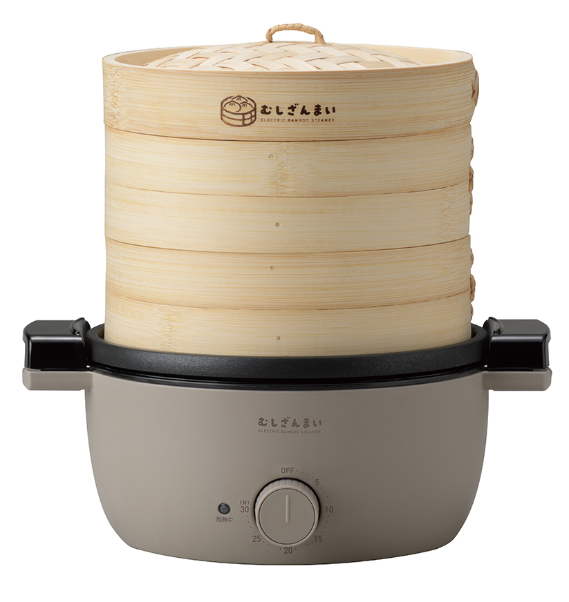 アピックス 電気せいろ蒸し器 むしざんまい AMZ-450(GY)