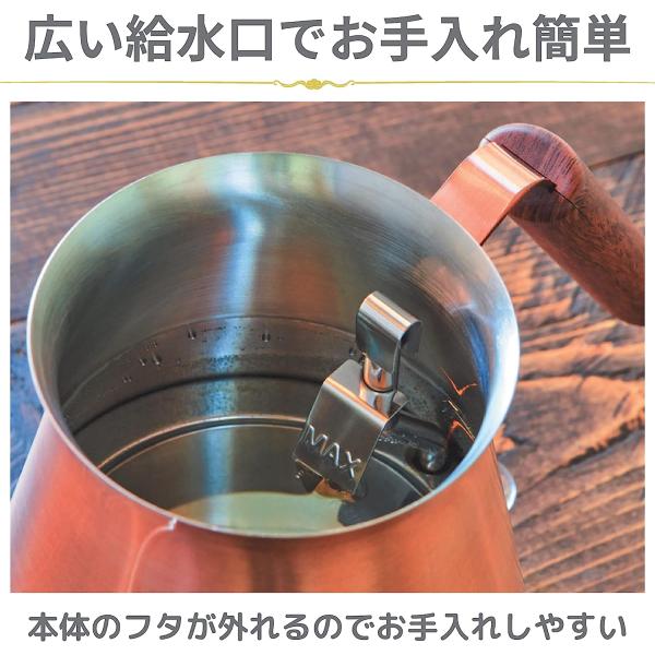 アピックス 電気ケトル ドリップに最適 0.9L カッパー AKE-272