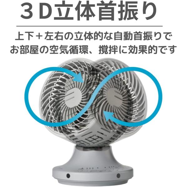 訳あり 箱不良 アピックス お掃除簡単 サーキュレーター 熱中症対策 AFC-370R(GY)