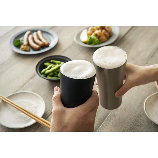 ピーコック魔法瓶工業 おうち居酒屋 ビア タンブラー 0.42L ブラック ATD-42(B)