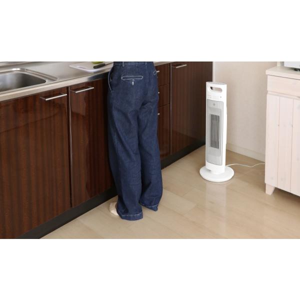 ゼピール 人感センサー付 セラミックヒーター DTC-L120M-WH
