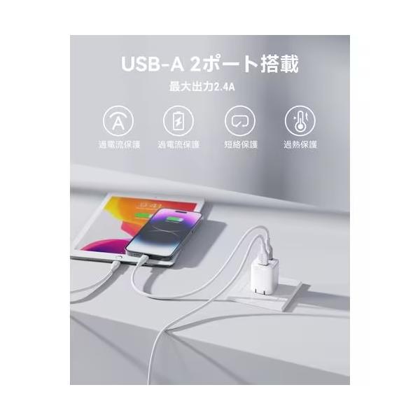 ボルトミー VOLTME USB AC充電器 Revo 12 Duo 2.4A USB-A×2ポート 折りたたみ式プラグ ホワイト V2078