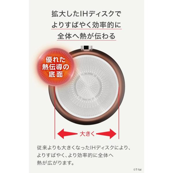 ティファール 炒め鍋 28cm 深型 中華鍋 IH ガス火対応 IHチタン・エクセレンス モカ G17219