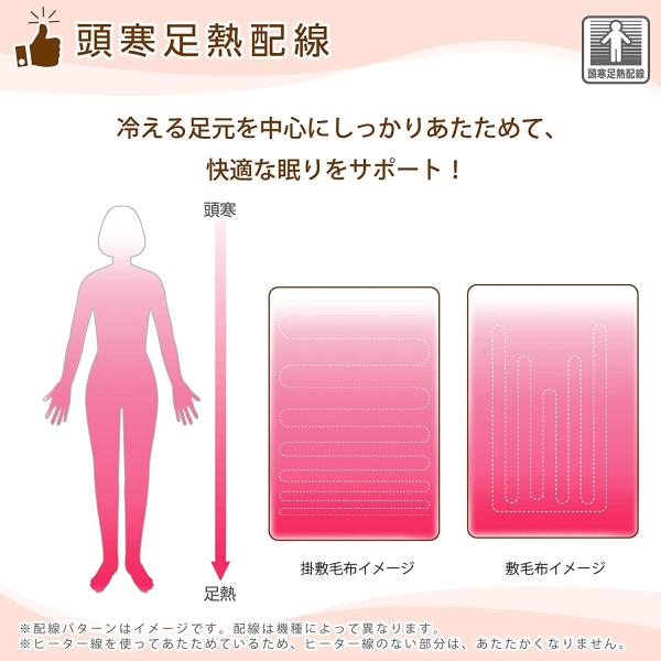 広電 (KODEN) 電気毛布 敷き 130×80cm オレンジ 洗える スライド温度調節 ダニ退治 VWS402H-D