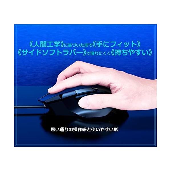 WizarD 有線 多機能 ゲーミングマウス 9ボタン 4000DPI MK21C3