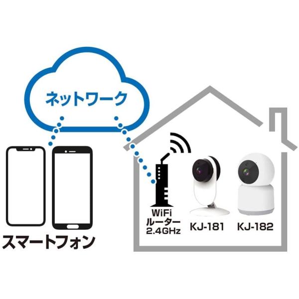 カシムラ ネットワークカメラ KJ-182(WH)
