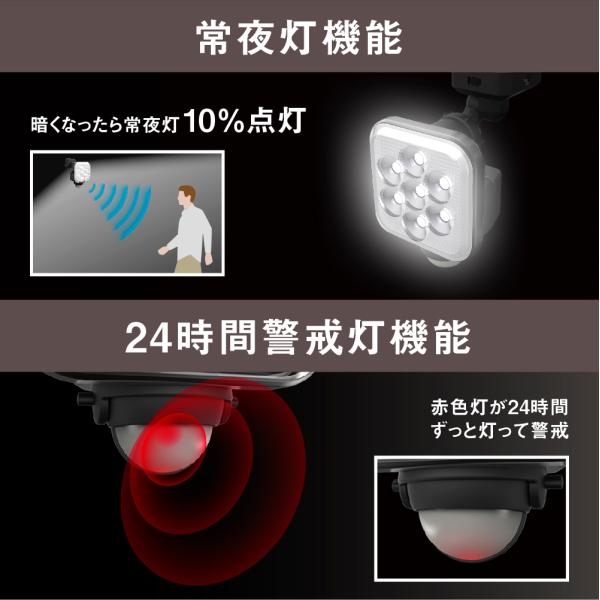 ムサシ RITEX 11W×1灯 フリーアーム式 LEDセンサーライト LED-AC1011