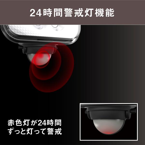 ムサシ RITEX 11W×2灯 フリーアーム式 LEDセンサーライト LED-AC2022