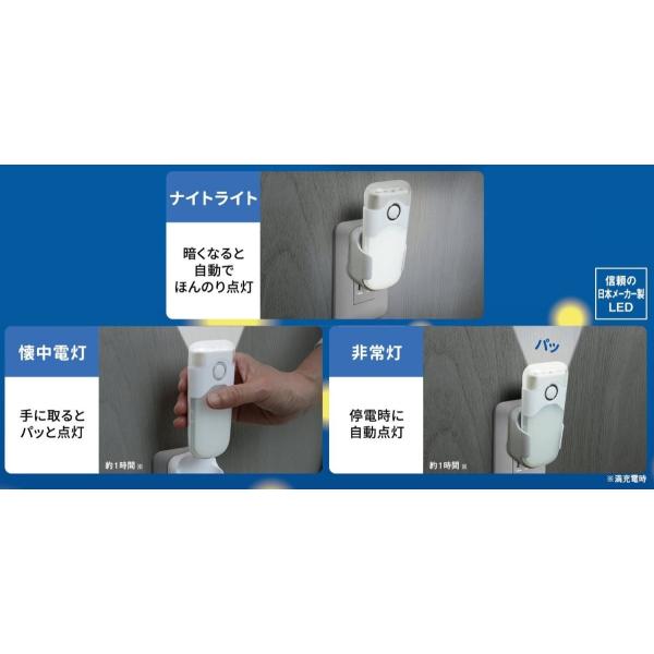 ムサシ RITEX 充電式LEDライト LED壁ホタル あかりセンサー搭載 屋内用 AL-200