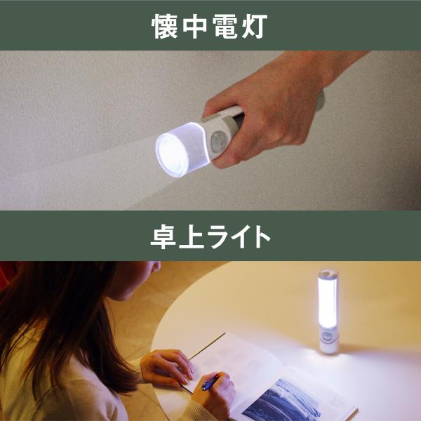 ムサシ RITEX 懐中電灯付LEDセンサースリム ASL-030