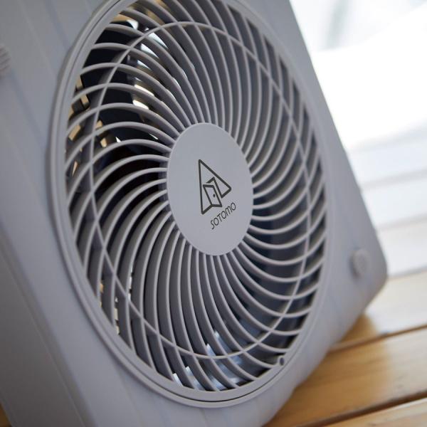 アピックス SOTOMO ソーラーパワーファン APF-560(GY)