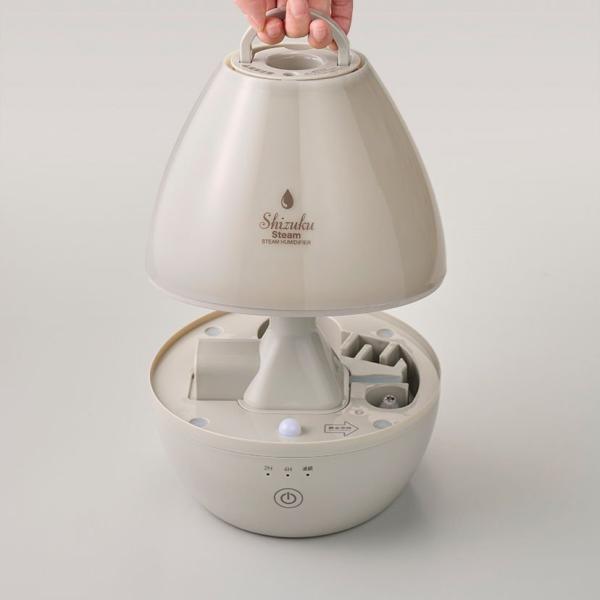 アピックス スチーム式加湿器 木造2-4畳 プレハブ洋室4-6畳 グレージュ AHD-033(GY)