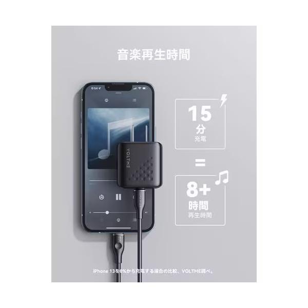 ボルトミー VOLTME USB急速充電器 Revo 20 Lite USB PD(パワーデリバリー)対応 20W USB-C×1 ブラック V2084