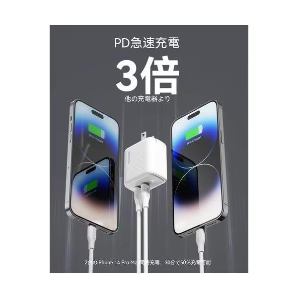 ボルトミー VOLTME USB急速充電器 Revo 35 Duo C+C USB PD(パワーデリバリー)対応 35W USB-C×2ポート 折りたたみ式プラグ ホワイト V2138