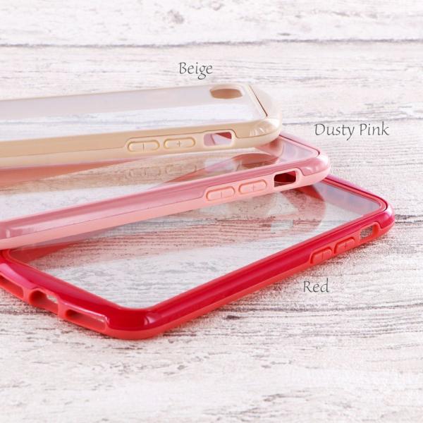 ルプラス ネクスト iPhone SE (第3/第2世代) ケース カバー 耐衝撃・薄型・背面クリアケース Duality スマホベルト付属 レッド LN-ISS22PLDRD