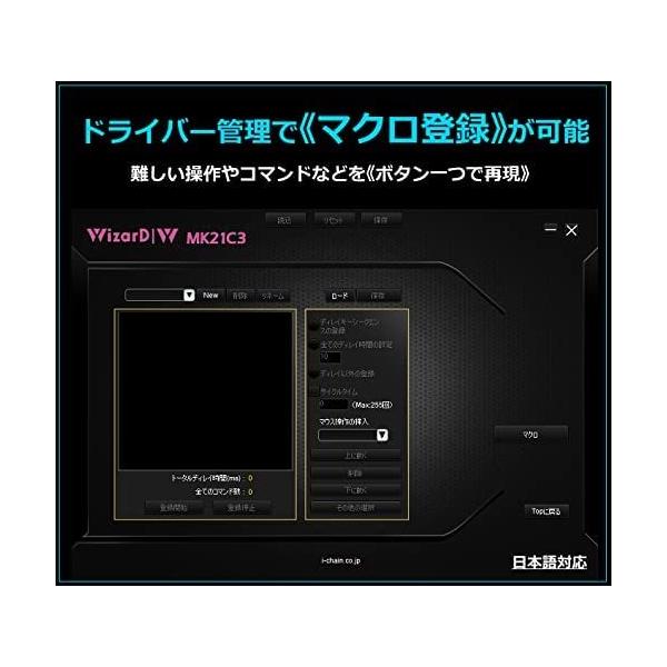 WizarD 有線 多機能 ゲーミングマウス 9ボタン 4000DPI MK21C3