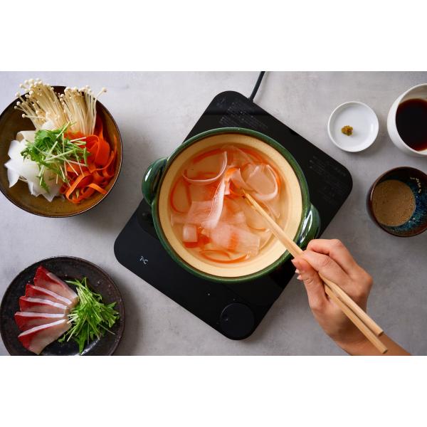 I-CHAIN 超薄型 IHクッキングヒーター 1400W IC-THC01-BK