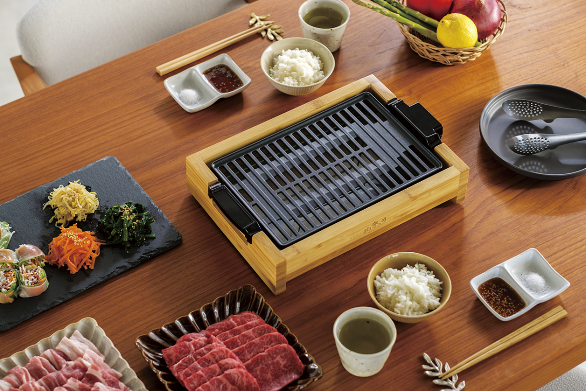 アピックス 減煙グリルプレート 肉祭り バンブー AGP-242(BB)