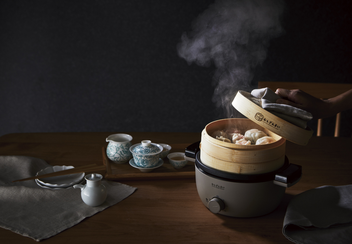 アピックス 電気せいろ蒸し器 むしざんまい AMZ-450(GY)