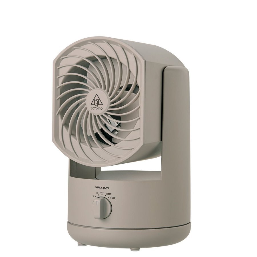 アピックス SOTOMO DCモーター搭載 充電式 フォールディング サーキュレーター AFC-270B(GY)