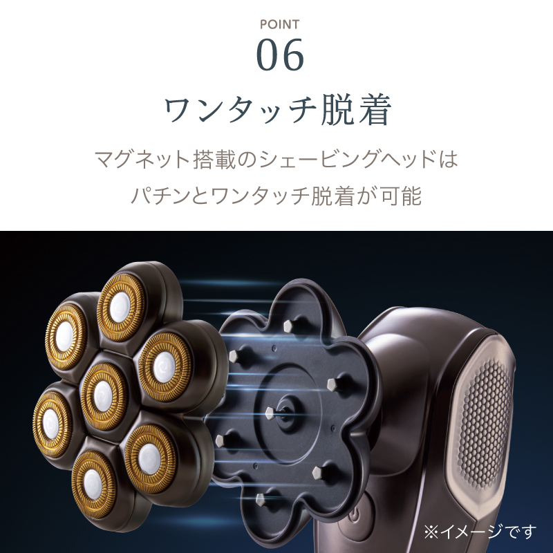 APIX BEAUM 7ヘッドボディシェーバー ASV-B07 (GY)