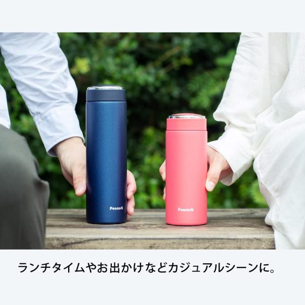 ピーコック 水筒 マグ ボトル 容量 真空断熱二重構造 スポーツドリンク 対応 保冷 保温 魔法瓶 インディゴ ブルー AKW-35(A)