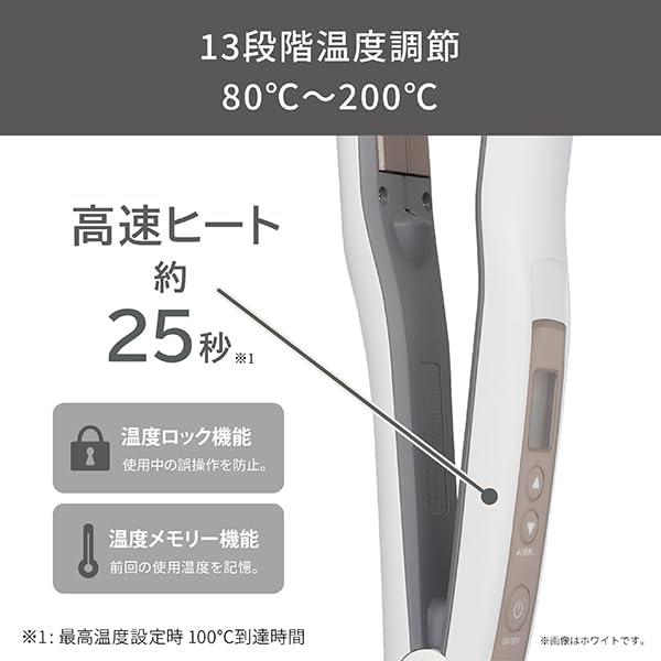 テスコム ヘアアイロン ストレートアイロン 26mm 海外対応 温度調整/メモリー 自動OFF 開閉ロック ラク抜きプラグ ブラック TS460A-K