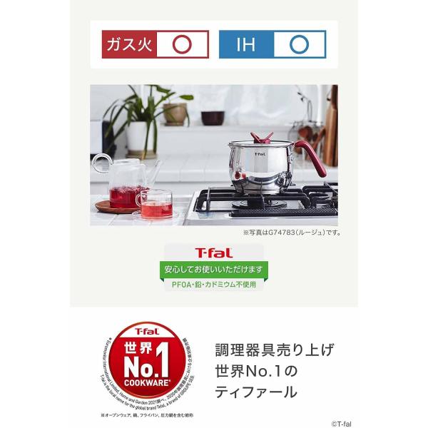 ティファール マルチポット 片手鍋 16cm 2.6L 焼付塗装 IH ガス火対応 オプティスペースIH ステンレス マルチポット G75183