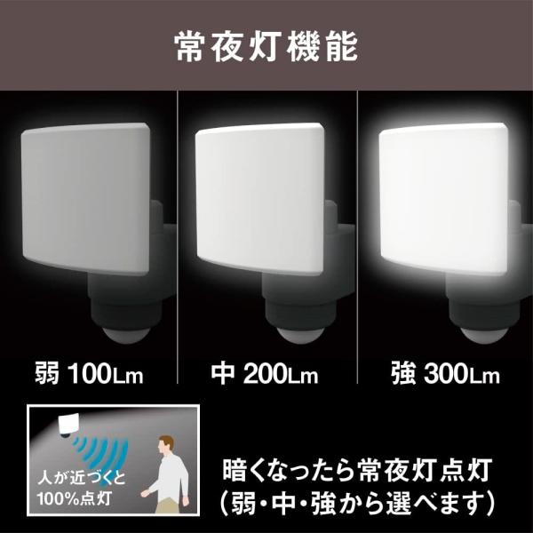 ムサシ 18Wワイド 追尾式LEDセンサーライト LED-AC1017TA