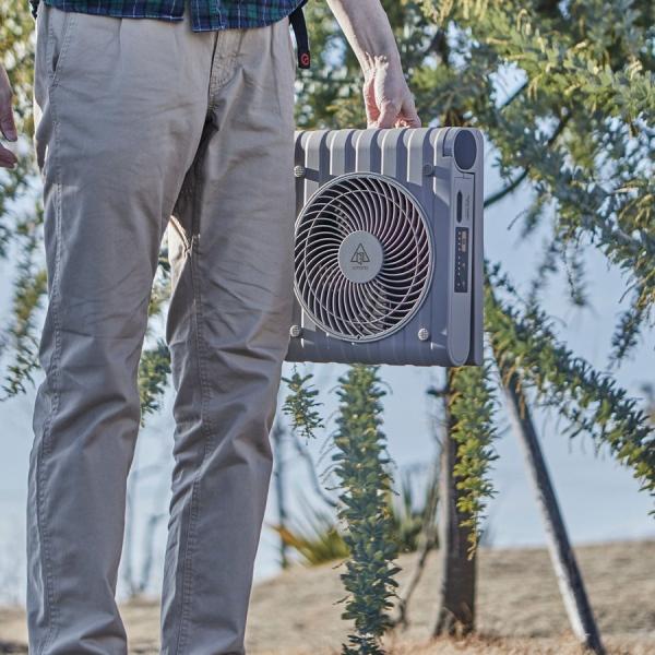 アピックス SOTOMO ソーラーパワーファン APF-560(GY)