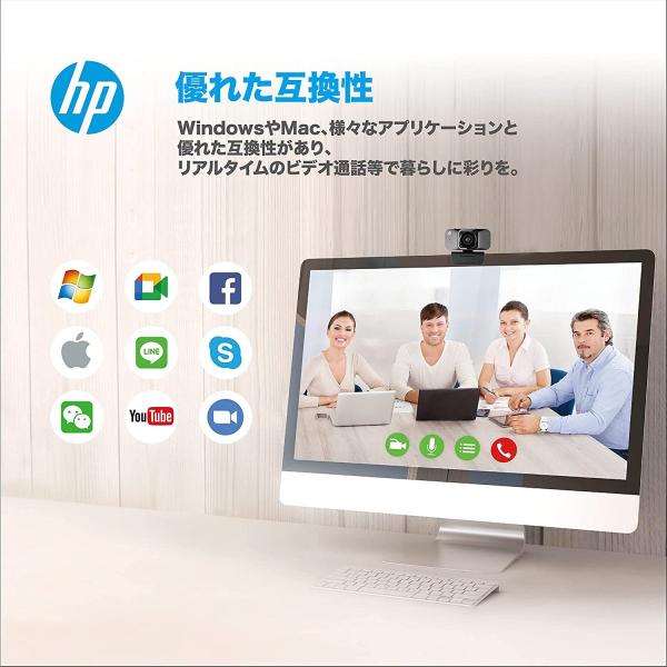 hp ヒューレット・パッカード ノイズキャンセリング機能付き フルHD 200万画素 ウェブカメラ W500