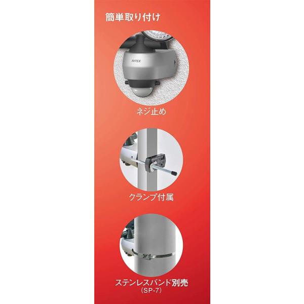RITEX ムサシ 7.5Wx2灯 LEDセンサーライト LED-AC315